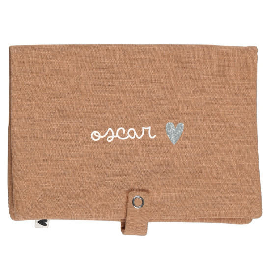 Range couche en lin camel