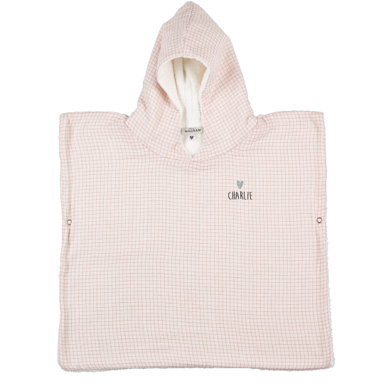 poncho petits carreaux gaze de coton