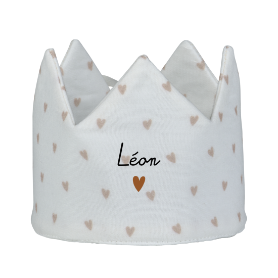 couronne gaze de coton coeur à personnaliser - cadeau anniversaire