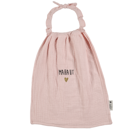 serviette de cantine gaze de coton rose