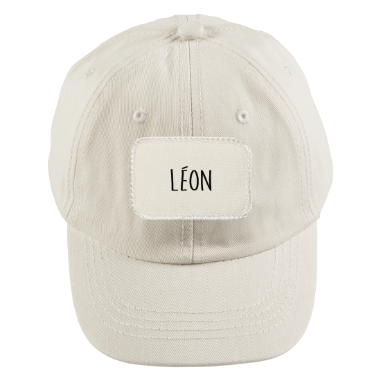 casquette coton personnalisée ecru