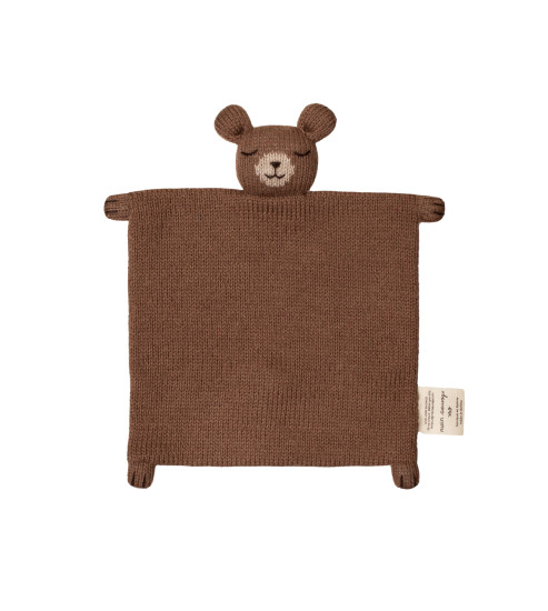 Doudou plat ourson marron