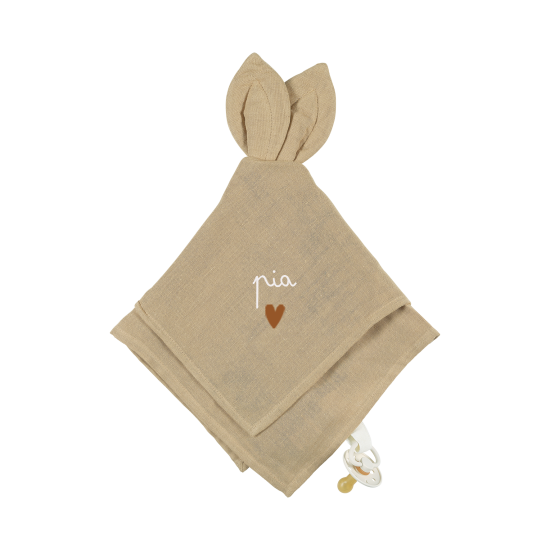 doudou lapin coton organique GOTS cadeau naissance honey