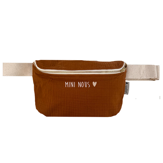 Sac banane enfant gaze de coton caramel