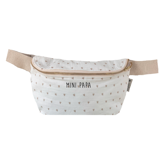 sac banane enfant gaze de coton coeurs