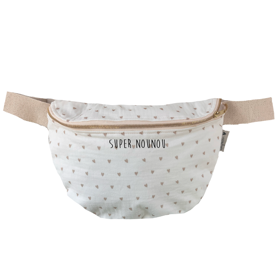 sac banane adulte gaze de coton coeurs