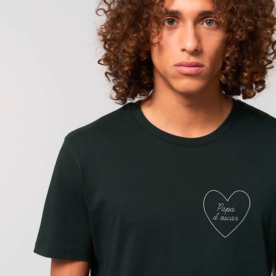 T-shirt noir adulte personnalisable