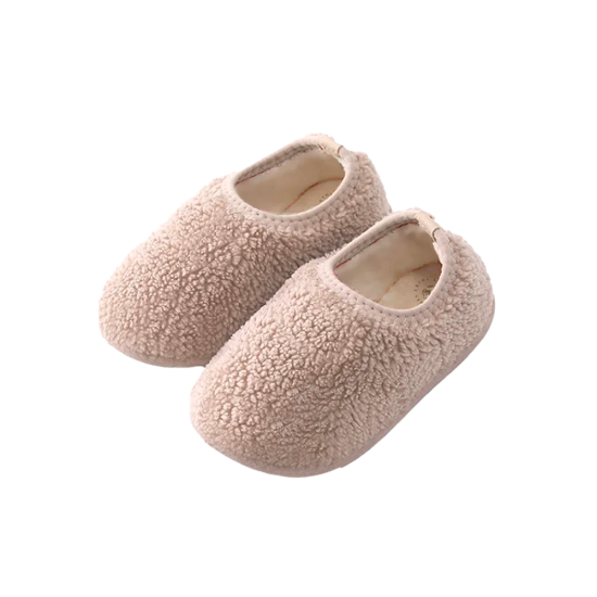 chaussons bouclette beige